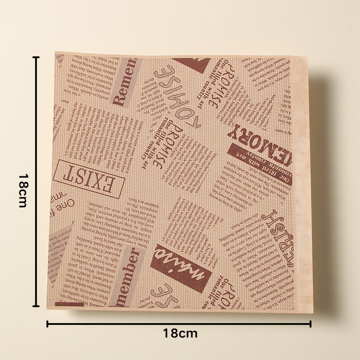 100pcs Fast Food Oil Proof Paper | Tear Resistant Grease Proof | Sinicline