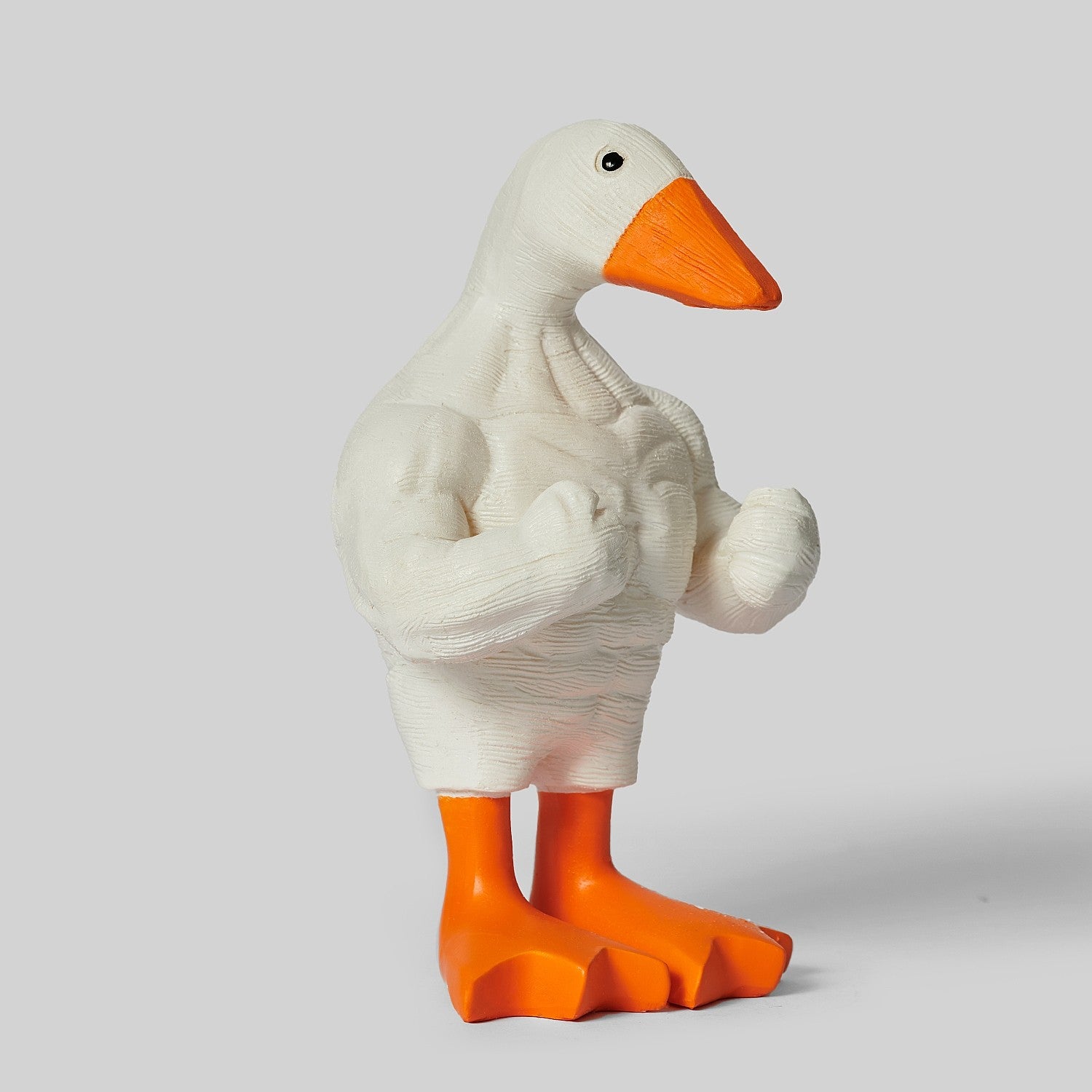 COSPACKBAG's "Bored and Working Out with a Duck" Quirky and Creative Muscular Duck Desktop Ornament - Birthday Gift