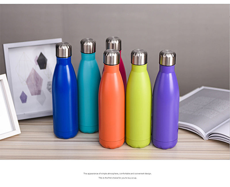 Small-mouth cola bottle stainless steel insulated cup portable sports water bottle