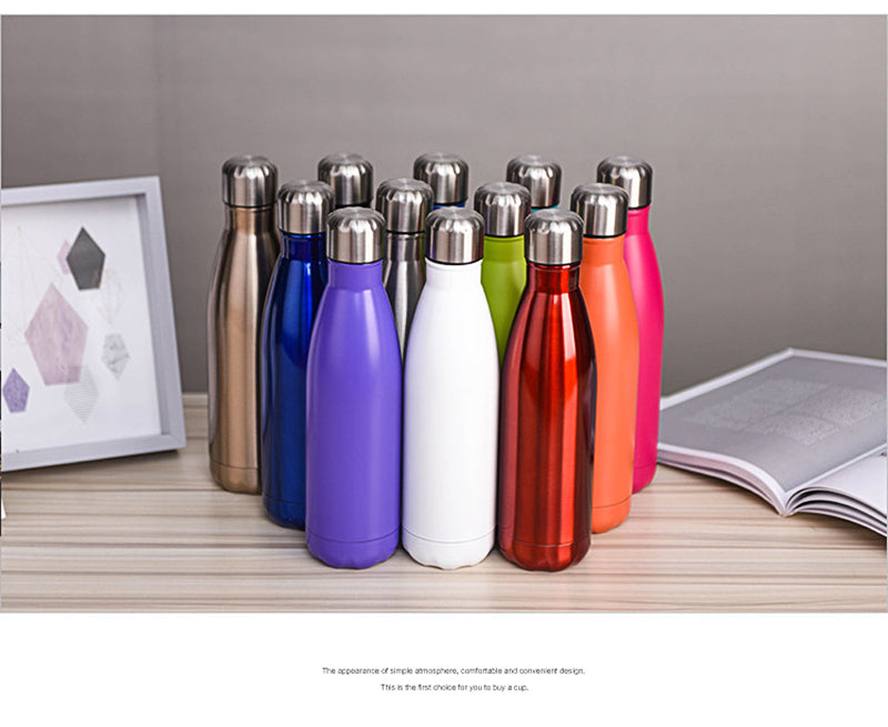 Small-mouth cola bottle stainless steel insulated cup portable sports water bottle