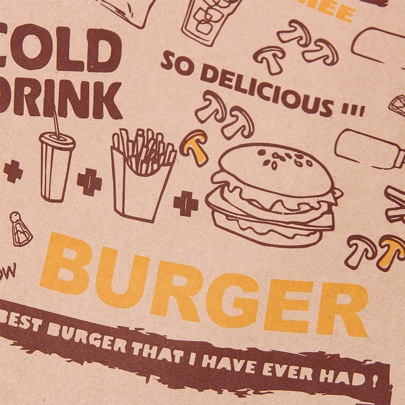 100pcs Fast Food Paper Bag | Takeaway Packaging for Food Trucks | Sinicline