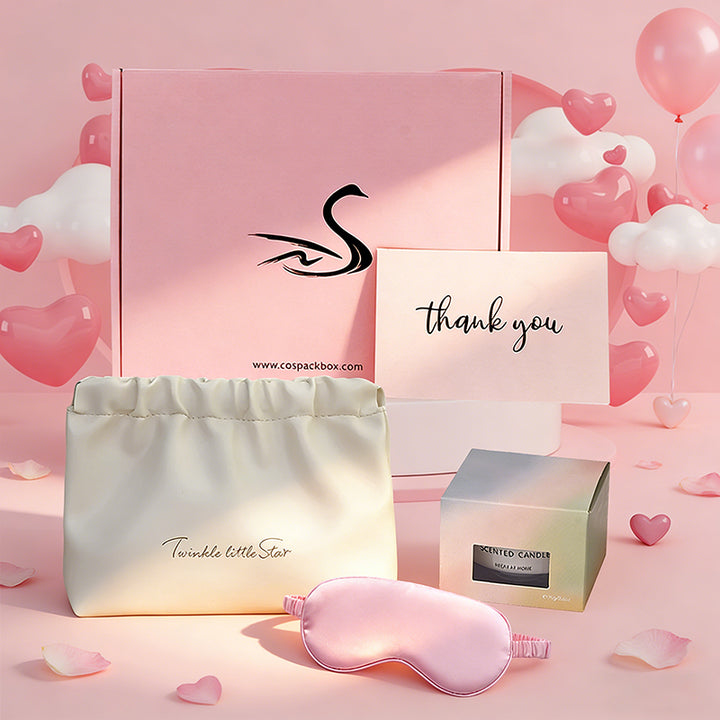 Valentine’s Limited Edition Gift Set – Crystal Scented Candle|Eye Mask & Makeup Bag