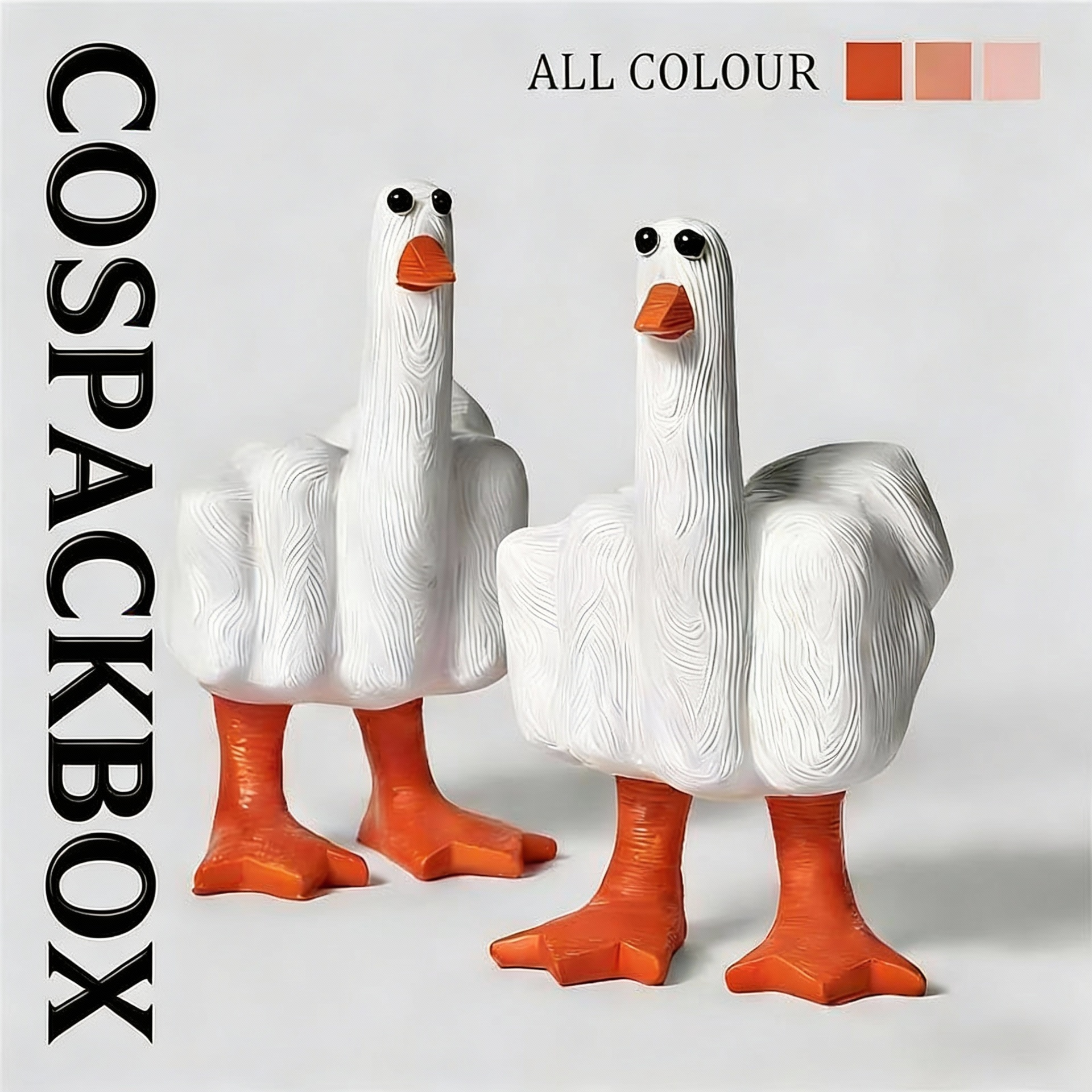 COSPACKBAG's "Duck, I've Grown the Middle Finger" Creative Resin Desktop Ornament - A Funny Gift