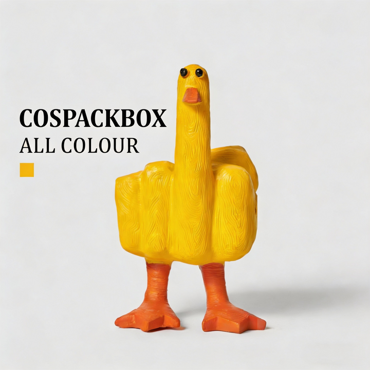 COSPACKBAG's "Duck, I've Grown the Middle Finger" Creative Resin Desktop Ornament - A Funny Gift