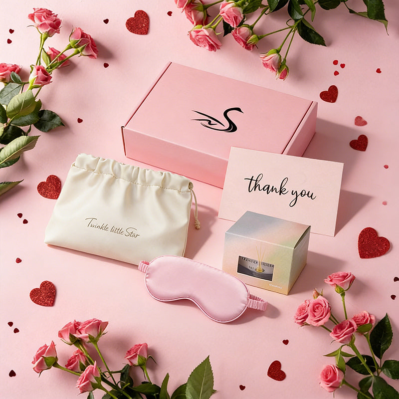 Valentine’s Limited Edition Gift Set – Crystal Scented Candle|Eye Mask & Makeup Bag