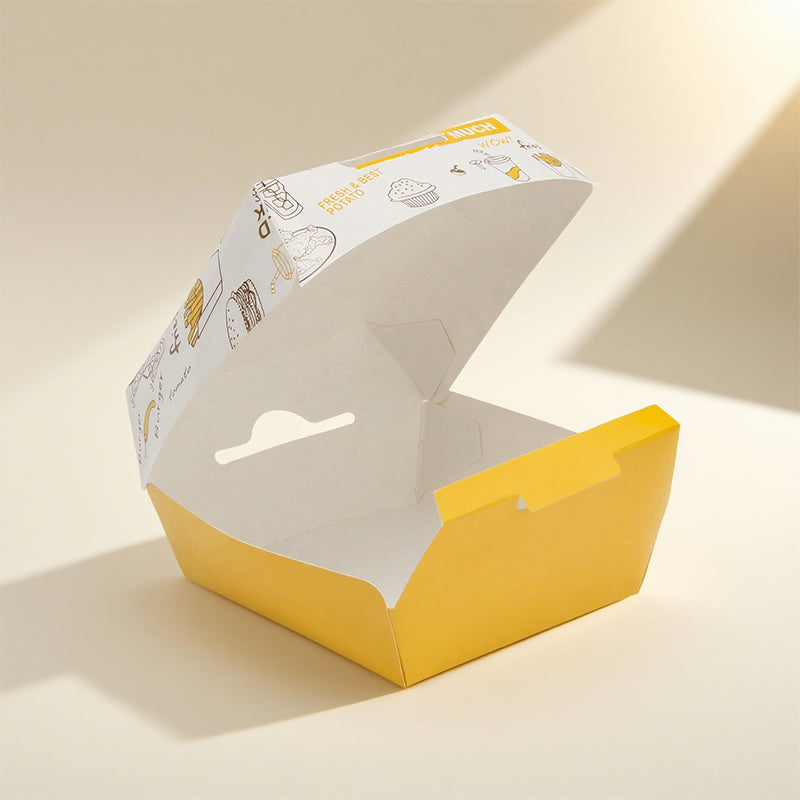 200pcs Burger Paper Box | Eco Friendly Durable Takeaway Packaging | Sinicline