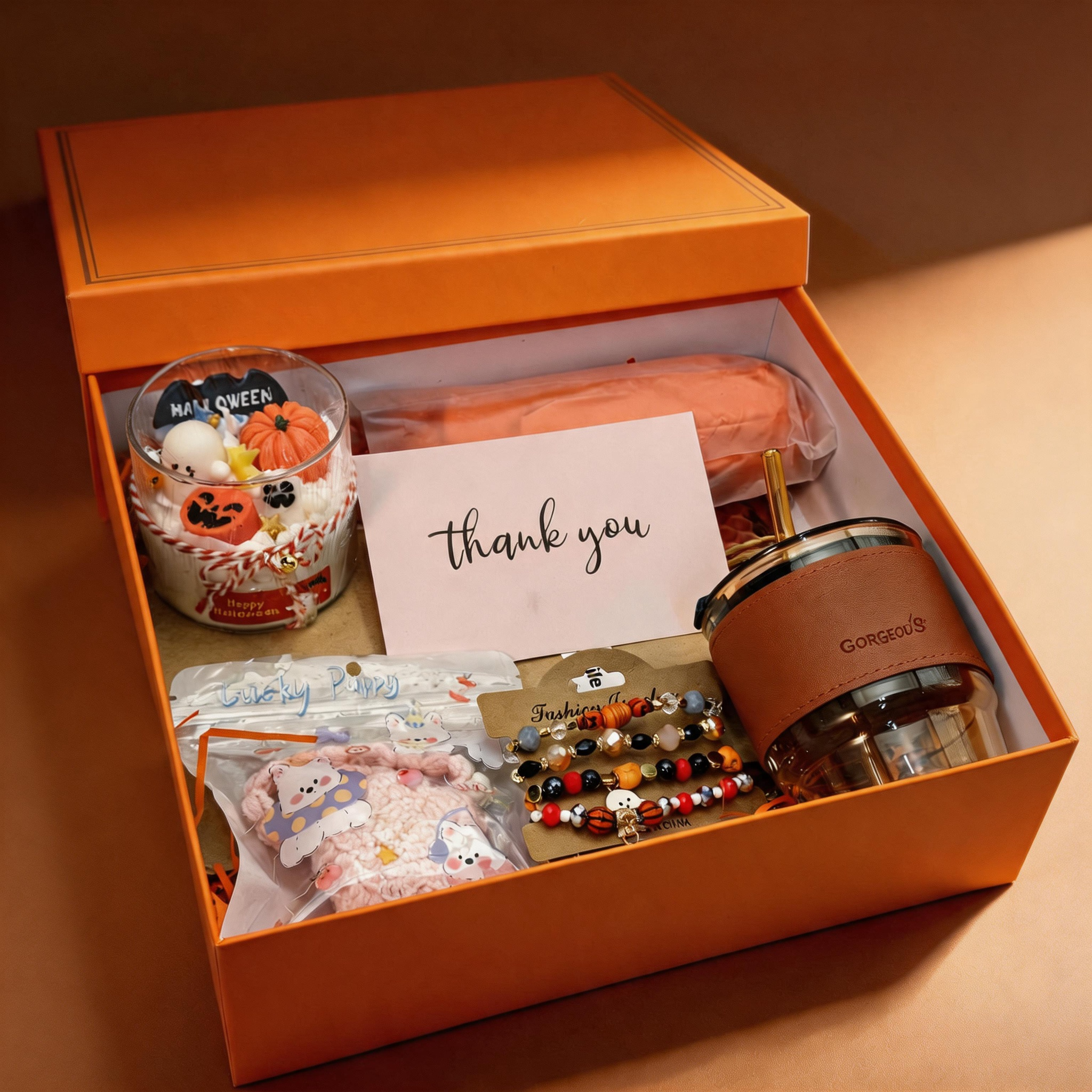 Halloween Aesthetic Gift Set | Glass Cup & Candle