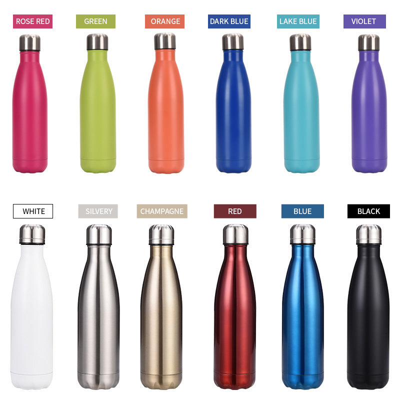 Small-mouth cola bottle stainless steel insulated cup portable sports water bottle