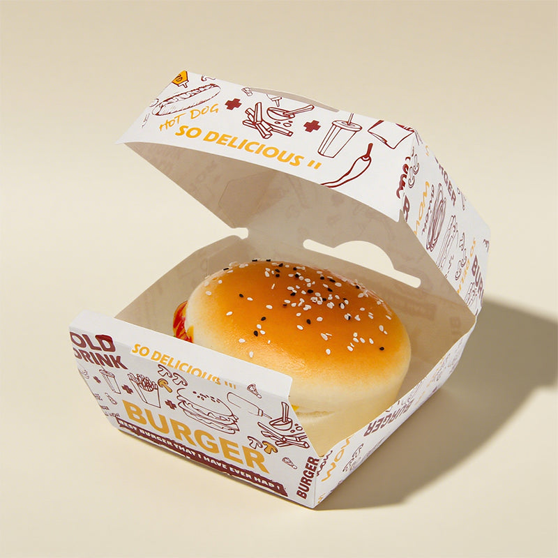 100pcs Burger Box Durable Grease Resistant Packaging | In Stock Solution | Sinicline