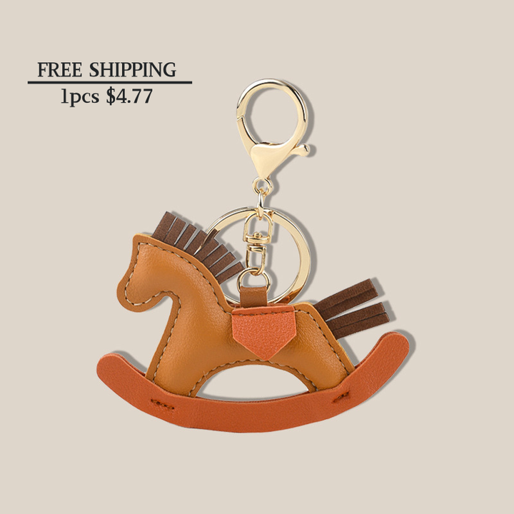 Rattle Horse Leather Keychain Eco Friendly Stylish Design | Sinicline
