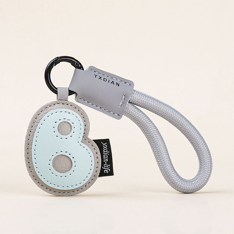 Cute PU Leather 26 Letter Keychain Pendant – Personalized Backpack Charm Gift for Girls