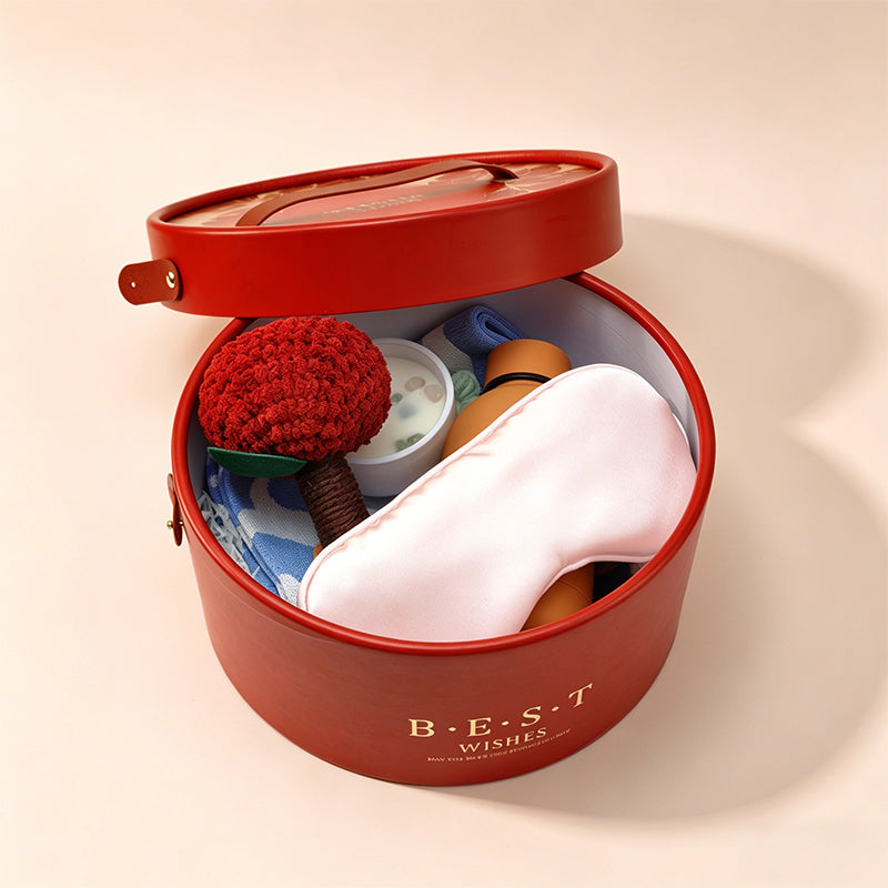 Handmade Crochet Self-Care Gift Set - Personalized Wellness Box with Knitted Bag & Accessories