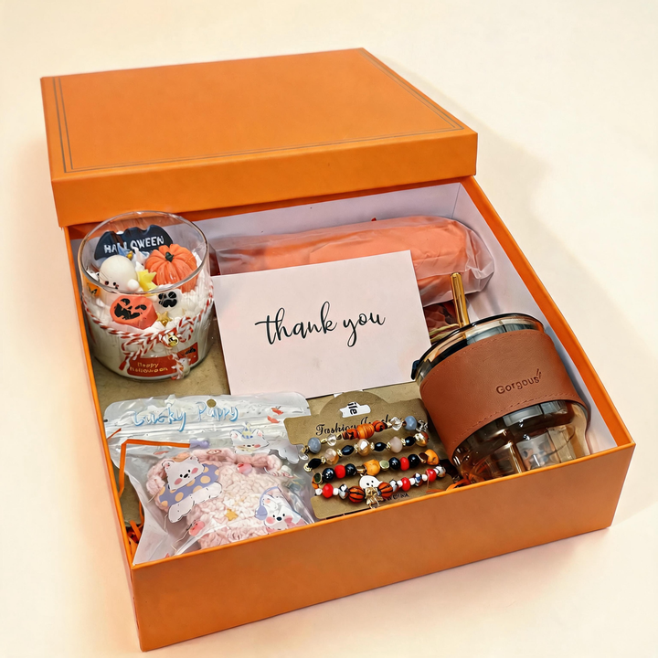 Halloween Aesthetic Gift Set | Glass Cup & Candle
