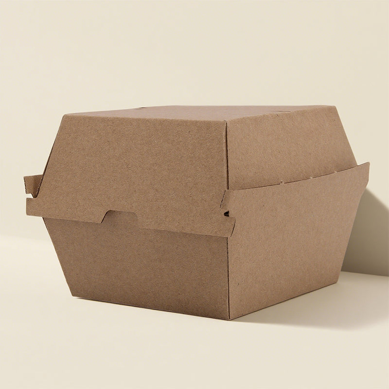 100pcs Corrugated Burger Box | Eco Friendly Sturdy Takeout Packaging | Sinicline