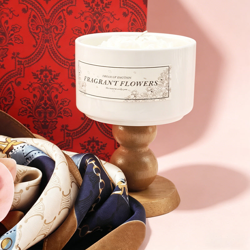 Luxury Aromatherapy Spa Gift Set - Silk Eye Mask & Scented Candle Relaxation Kit for Women