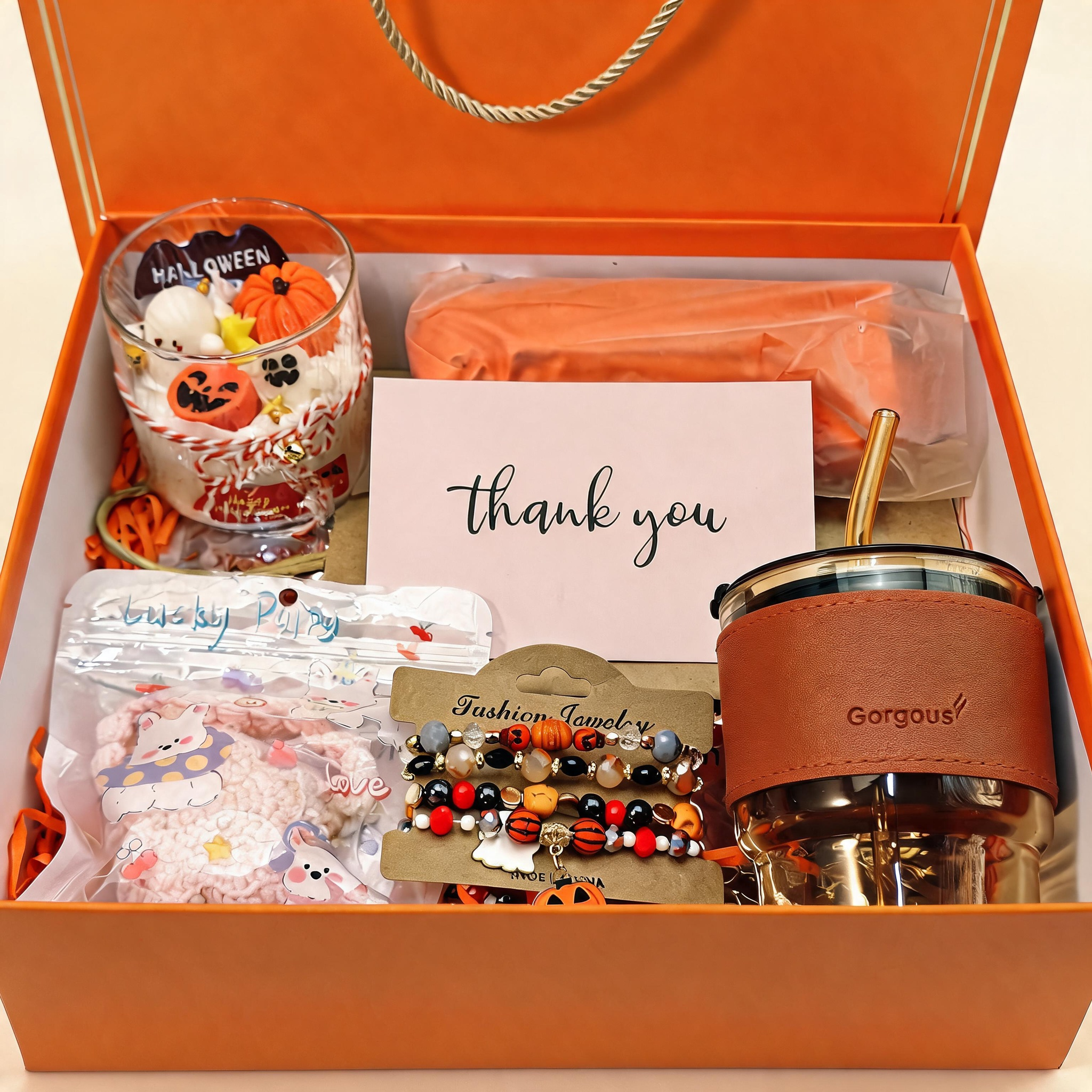 Halloween Aesthetic Gift Set | Glass Cup & Candle