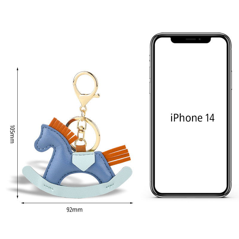 Rattle Horse Leather Keychain Eco Friendly Stylish Design | Sinicline