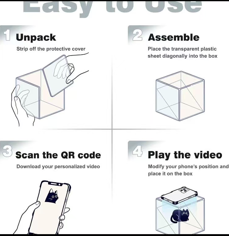 Pet Hologram Interactive Memorial Box - 3D Holographic Projector to Keep Your Pet's Memory Alive Forever