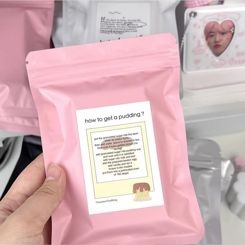 Matte frosted slip-locking bag packaging material, thickened small card gift packaging bag