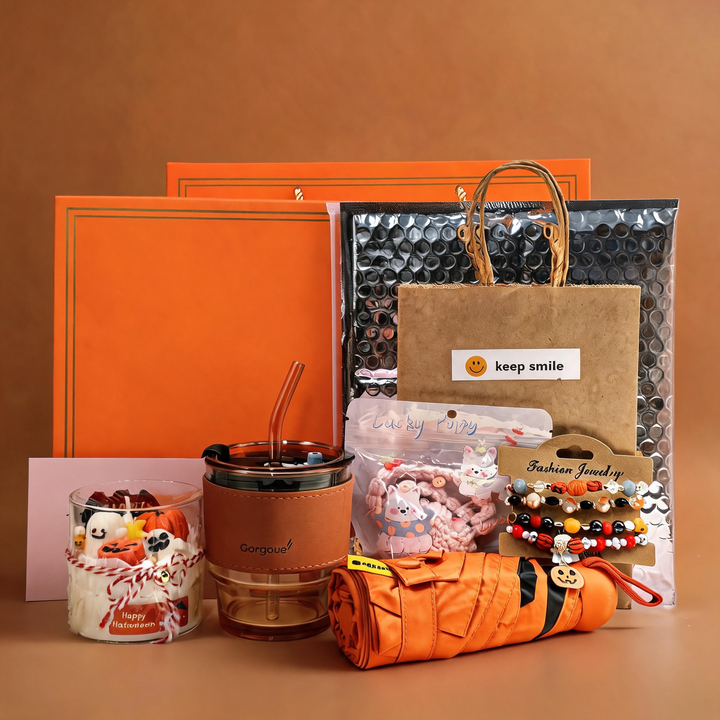 Halloween Aesthetic Gift Set | Glass Cup & Candle