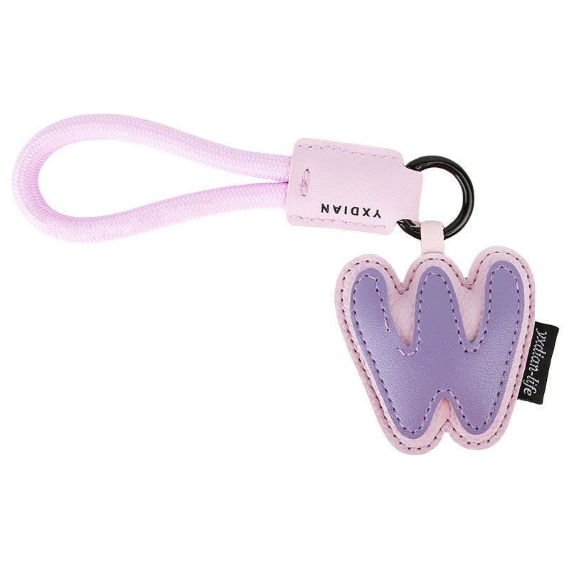 Cute PU Leather 26 Letter Keychain Pendant – Personalized Backpack Charm Gift for Girls
