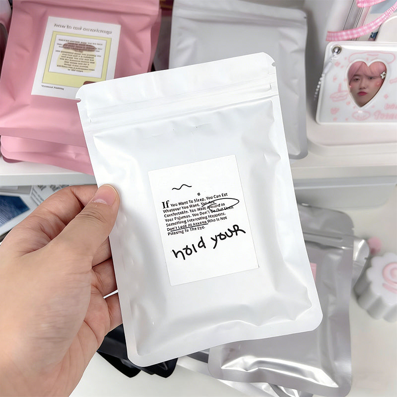 Matte frosted slip-locking bag packaging material, thickened small card gift packaging bag