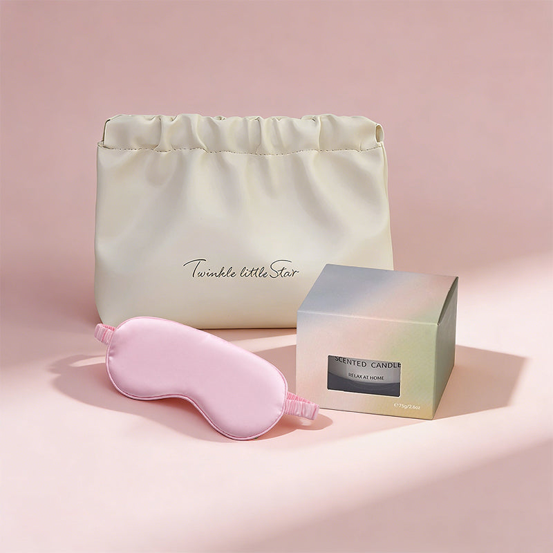 Valentine’s Limited Edition Gift Set – Crystal Scented Candle|Eye Mask & Makeup Bag