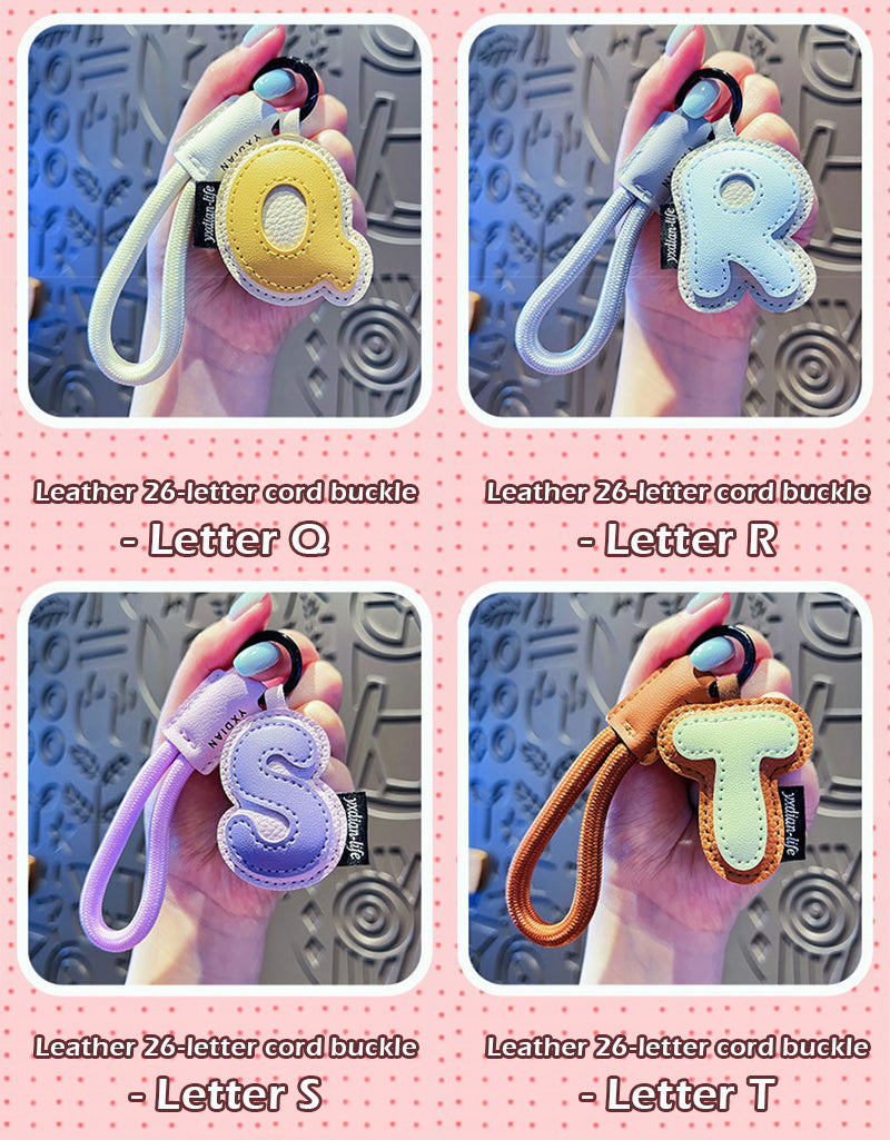 Cute PU Leather 26 Letter Keychain Pendant – Personalized Backpack Charm Gift for Girls