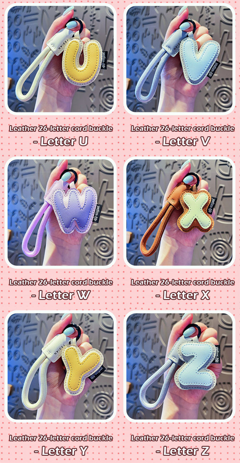 Cute PU Leather 26 Letter Keychain Pendant – Personalized Backpack Charm Gift for Girls