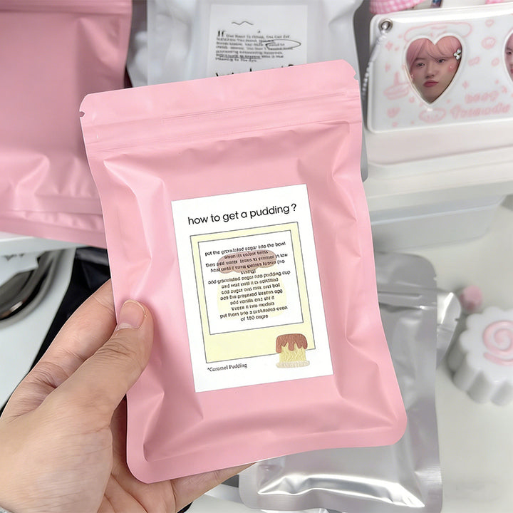 Matte frosted slip-locking bag packaging material, thickened small card gift packaging bag