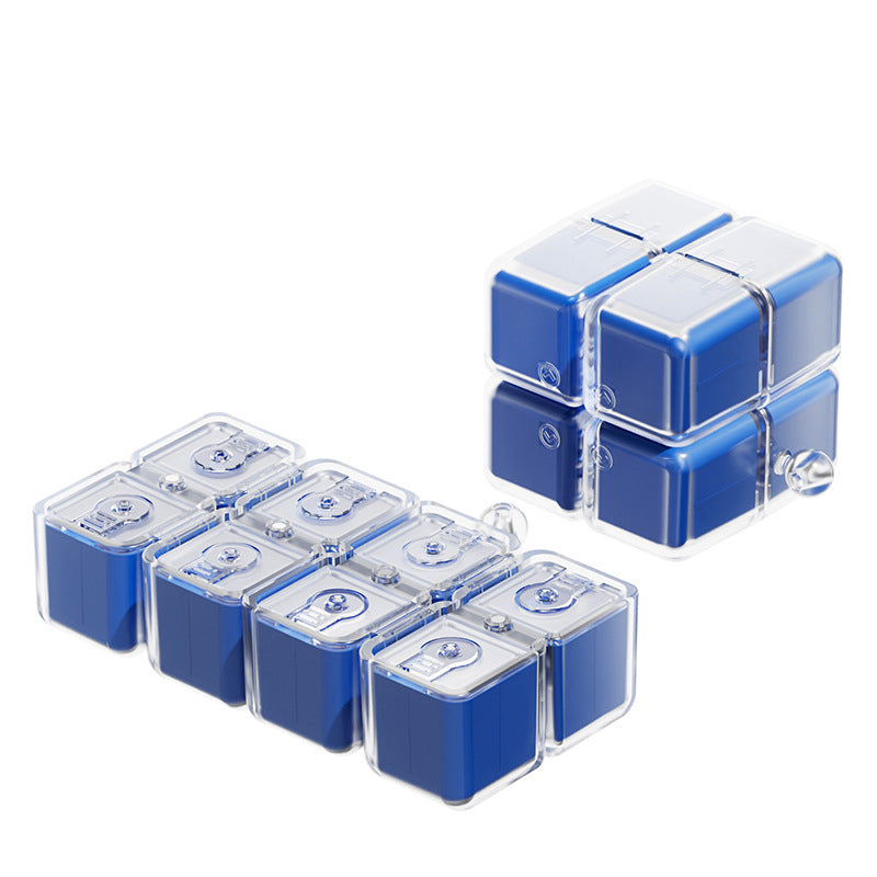Pill Box with Lanyard Portable Medicine Dispensing Box Sealed Pill Storage Box Dispenser 7 Days a Week