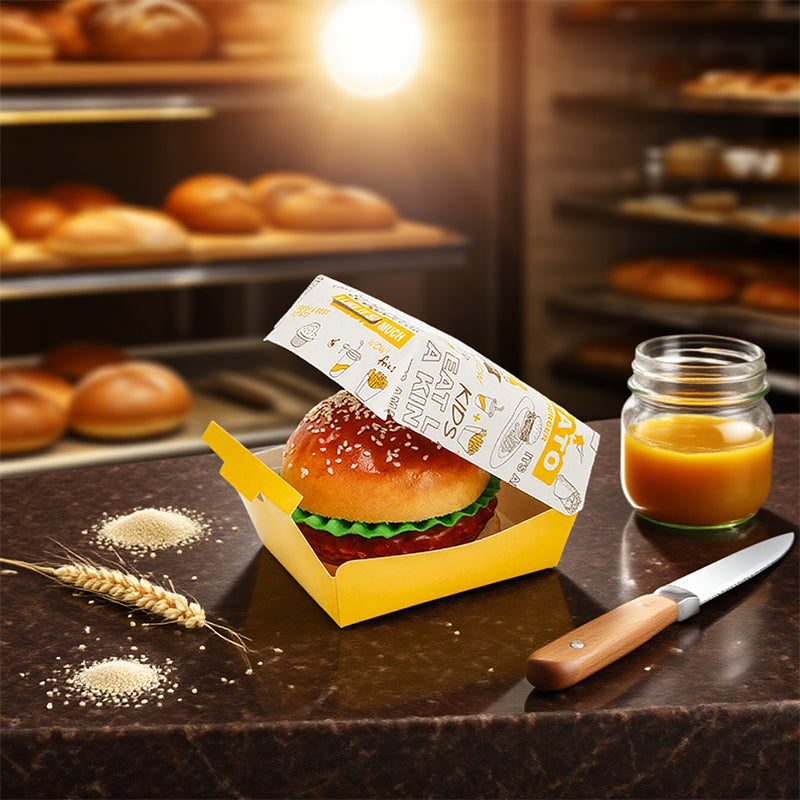 200pcs Burger Paper Box | Eco Friendly Durable Takeaway Packaging | Sinicline