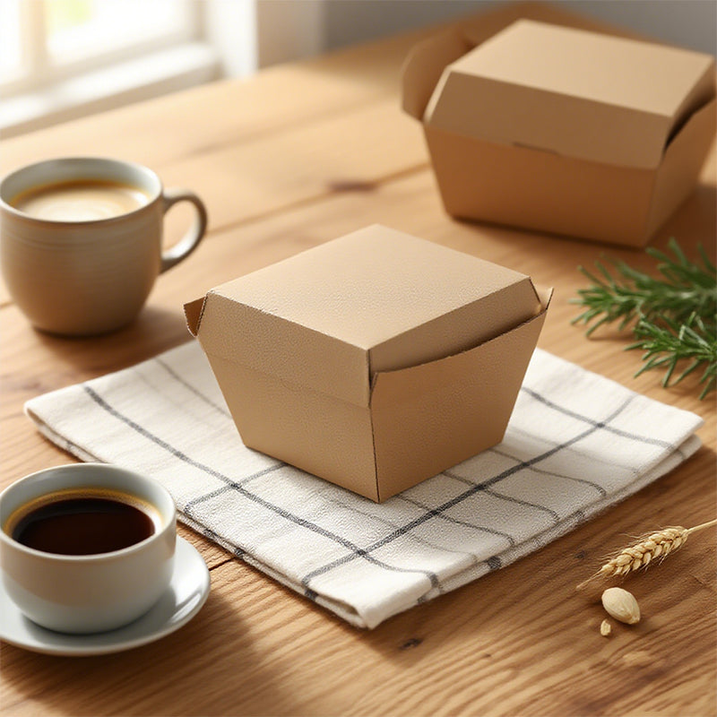 100pcs Corrugated Burger Box | Eco Friendly Sturdy Takeout Packaging | Sinicline