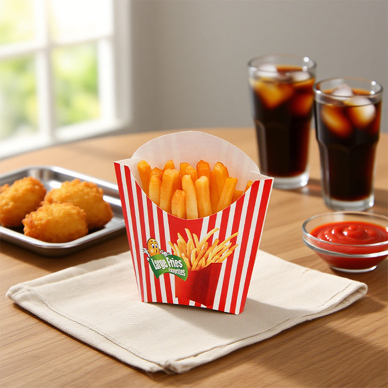 100pcs French Fried Box | Eco Friendly Sturdy Snack Packaging | Reliable Quality | Sinicline