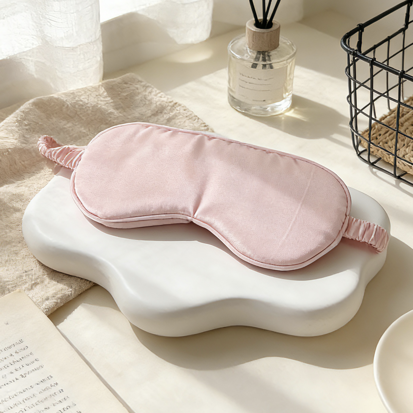 Luxury Pure Organic Mulberry Silk Eye Mask Soft Relax Travel Sleep Blindfold