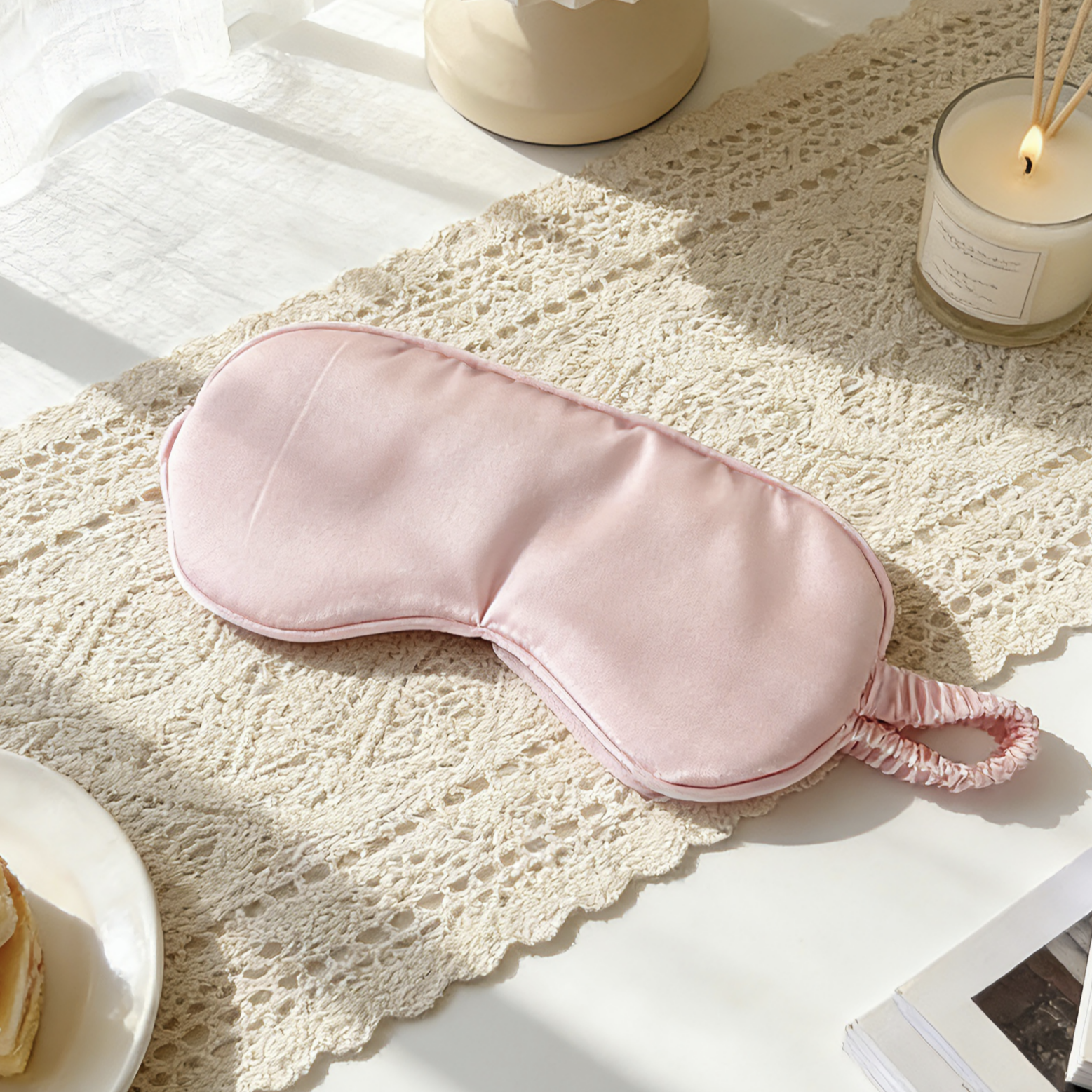Luxury Pure Organic Mulberry Silk Eye Mask Soft Relax Travel Sleep Blindfold