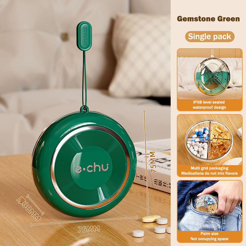 Pill Organizer | Stylish and Convenient for Daily Use | Food Grade Silicone Seal | Sinicline