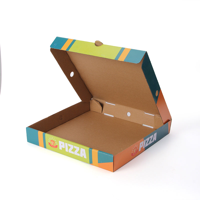 Retro-Art Eco-Friendly Pizza Box | Custom Corrugated Cardboard Packaging for Pizzerias
