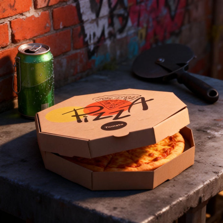 Take Out Container Pizza Corrugated Kraft Keeps Pizza Fresh Box