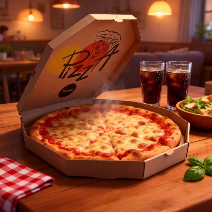 Take Out Container Pizza Corrugated Kraft Keeps Pizza Fresh Box